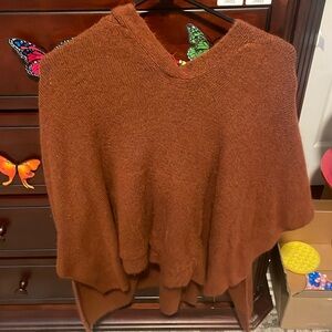 Loft slouchy hooded poncho